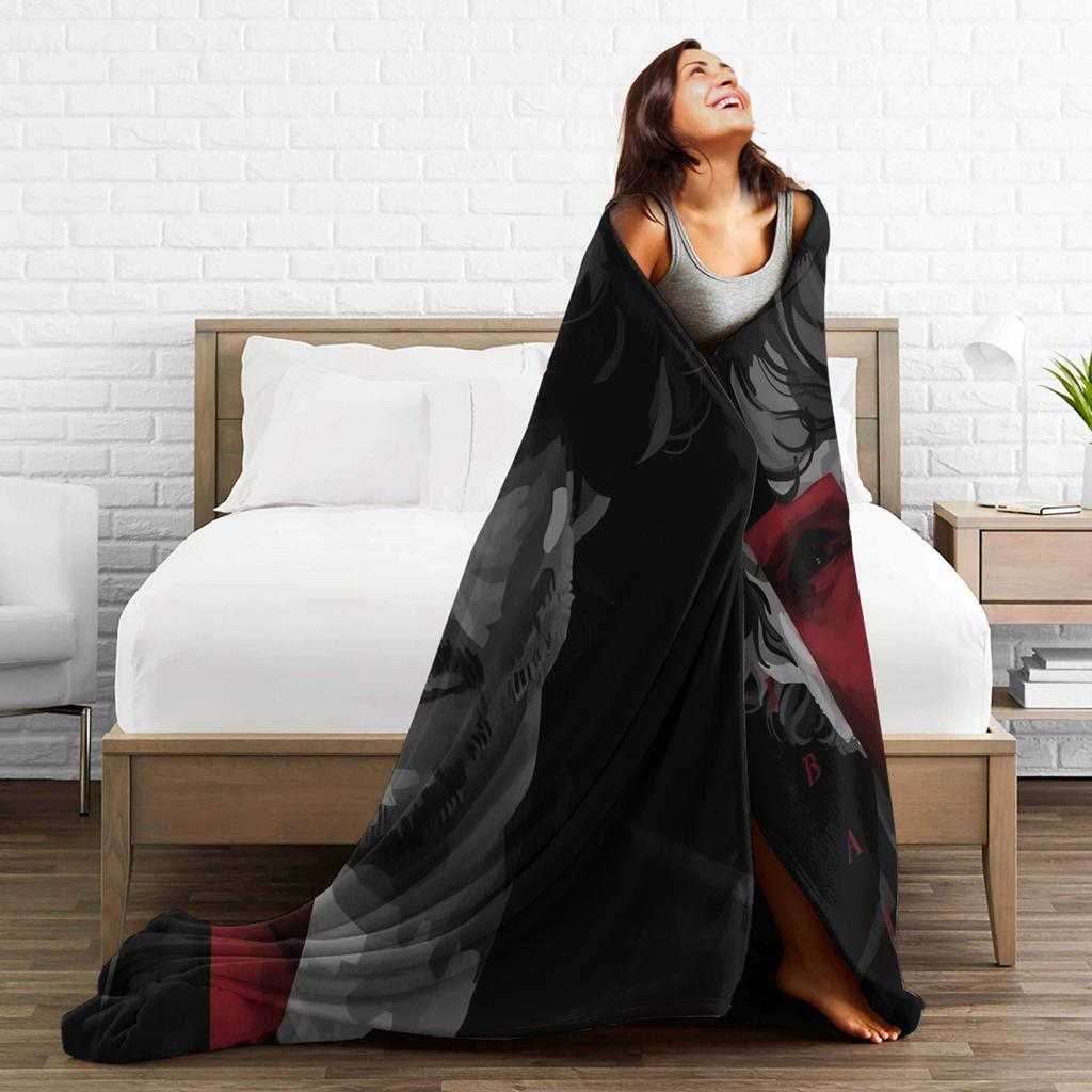 Mads Mikkelsen Blanket  Picnic Flannel Throw Blanket For Bedroom Warm Soft Customized Quality Bedspread Gift