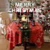 High-End Round Christmas Tablecloth - Festive Coffee or Dining Table Cover with Free Shipping