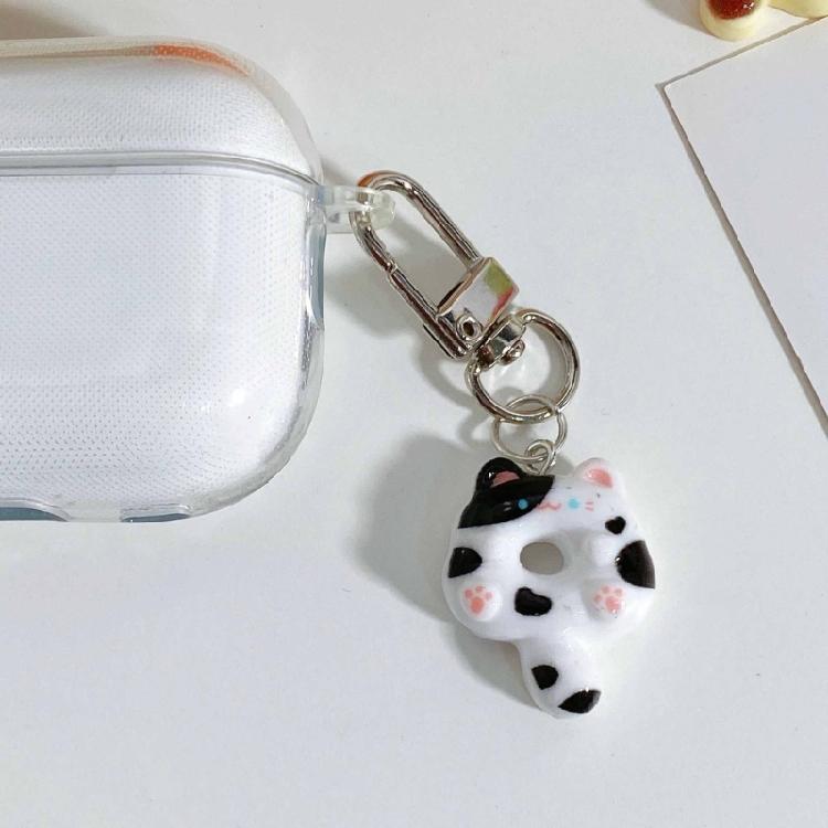 Cat Shaped Pendant Doughnuts Animal Doll Keychain Unique Soft Keyring Accessory Colorful Bag Charm Jewelry for Handbags