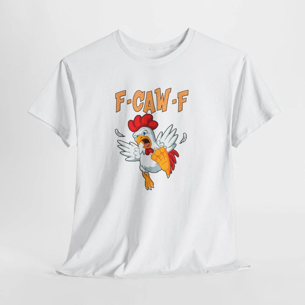 F-CAW-F Funny Chicken T-Shirt Funny OFF Tee Unisex Heavy Cotton Shirt Cozy Casual Wear Humor Gi