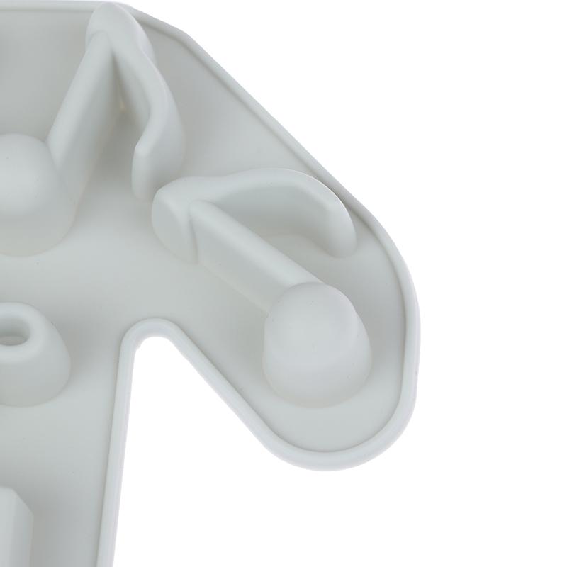 Molde de Silicona con Forma de Nota Musical Herramienta de Horneado de Resina para Cocina Molde de Hielo para Pastel y Chocolate DIY