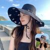 Summer Double-sided Printed Big Edge Hat Beach Outdoor Shading UV Protection Sun Hat Vacation Play Bucket Hat