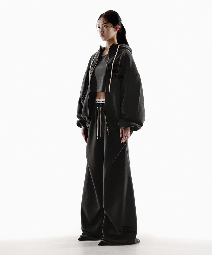 Paensyo Mwl Small Geometry Flare Sweat Pants - Pigment Black
