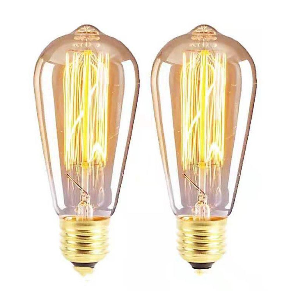 40W Bright Decoration Ball Light Screw Connector Vintage Retro Bulb Edison Lamp Glass Filament