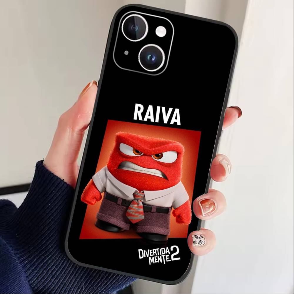 

Adventure Anime Inside Out Phone Case For iPhone 16,15,14,13,12,17,Pro Max,Plus Silicone Black Case iPhone13