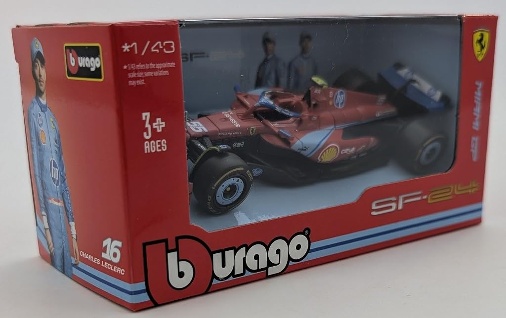 Kyosho BURAGO Scale Ferrari Miami GP 2024 55 with Sainz Driver 1/18 SF-24 No. C. Jr. (Finished Model) 18-16815SMIA
