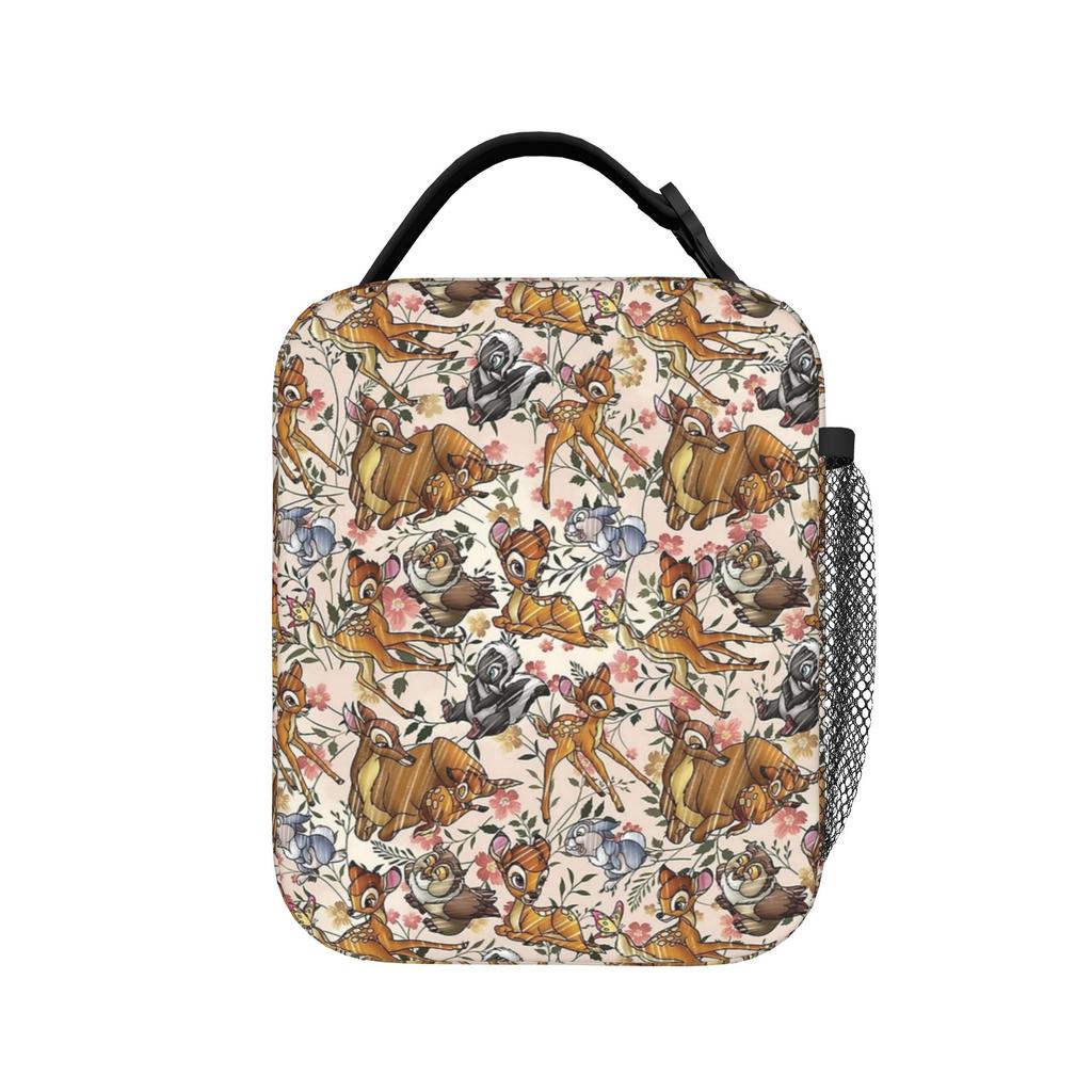 Cartoon Bambis Insulated Lunch Bag Portable Meal Container Thermal Bag Tote Lunch Box Beach Outdoor Men Women