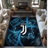 Juventus FC bedruckter Flanell-Teppich rutschfest weicher Polyester-Bodenbelag Indoor-Dekormatte für Schlafzimmer Wohnzimmer Sofa
