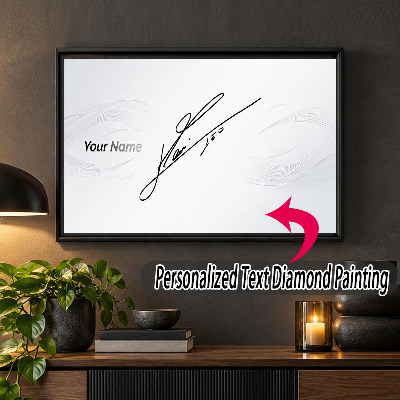 Lionel Messi Custom Name Text 5D Diamond Painting Kit DIY Full Drill Diamond Art Decoration
