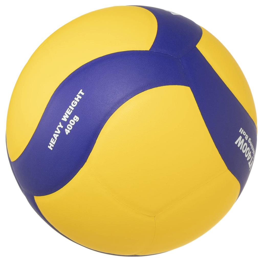 Mikasa Volleyball Training Medicine Ball, Size 4 (Middle School/Women's), 400g, Yellow/Blue, VT400W, Recommended Internal Pressure: 0.3 kgf/cm²