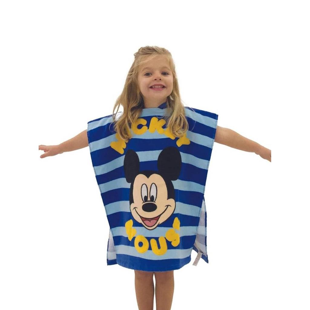 Disney Childrens/Kids Mickey Mouse Stripe Hooded Towel