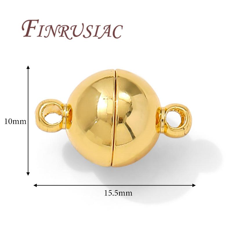 10mm 18K Gold Plated Brass Magnetic Clasps For Bracelets,Jewelry Clasps Connectors,Necklace Clasp,DIY Jewelry Making Supplies