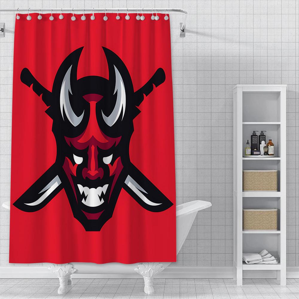 Japanese samurai devil Shower Curtain Waterproof Polyester Fabric Paint Bath Curtains Home Bathroom Decor Curtain With Hook