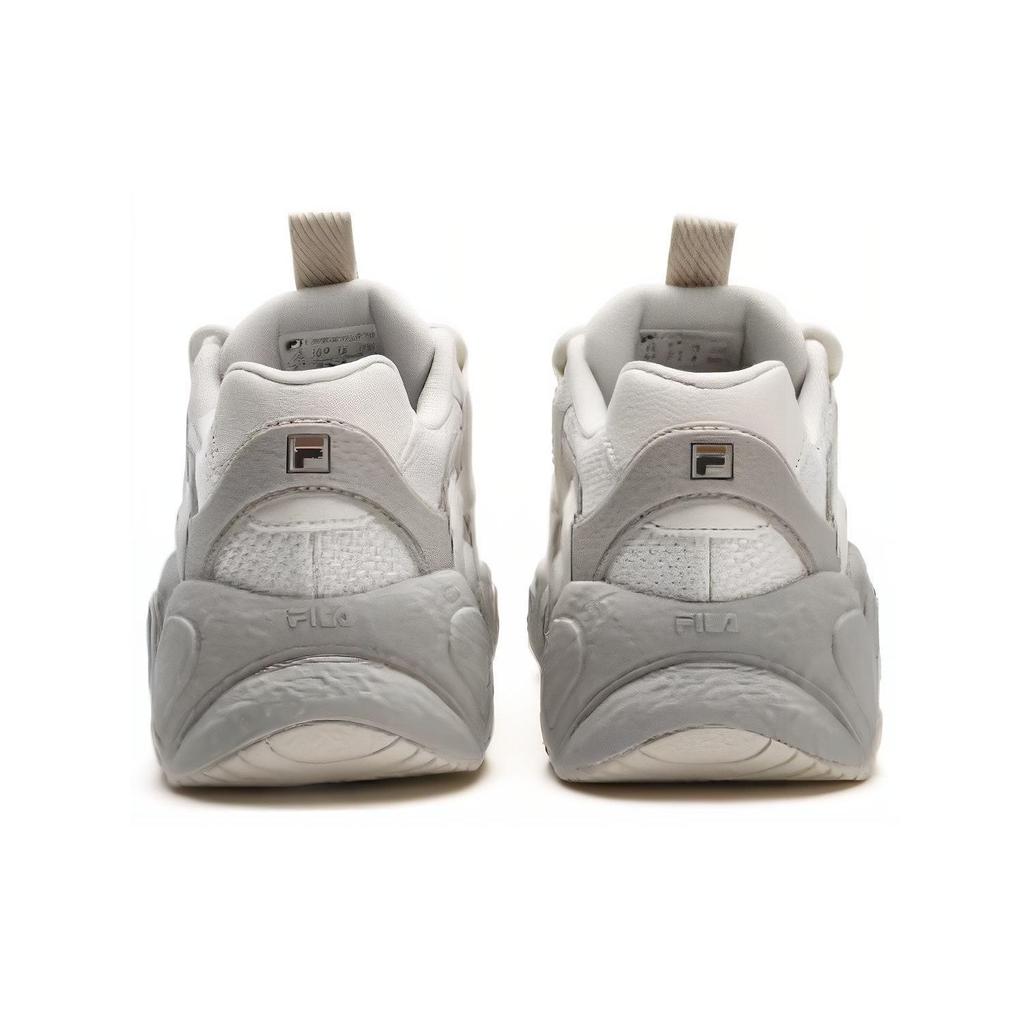 FILA Croissant Mesh Fabric Synthetic Leather TPU Plush Comfortable Versatile Wear-Resistant Low-Top Dad Shoes Women sneaker White F12W342123FTO