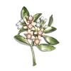 Vintage Floral Brooch Pin With Alloy Material For Wedding Gift And Souvenir