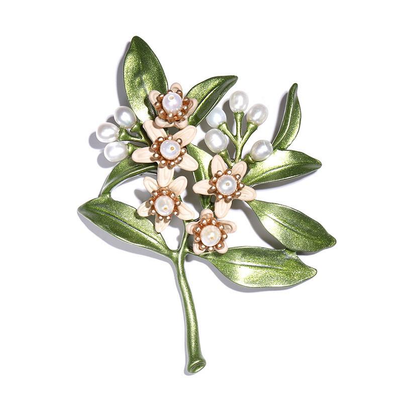 Vintage Floral Brooch Pin With Alloy Material For Wedding Gift And Souvenir