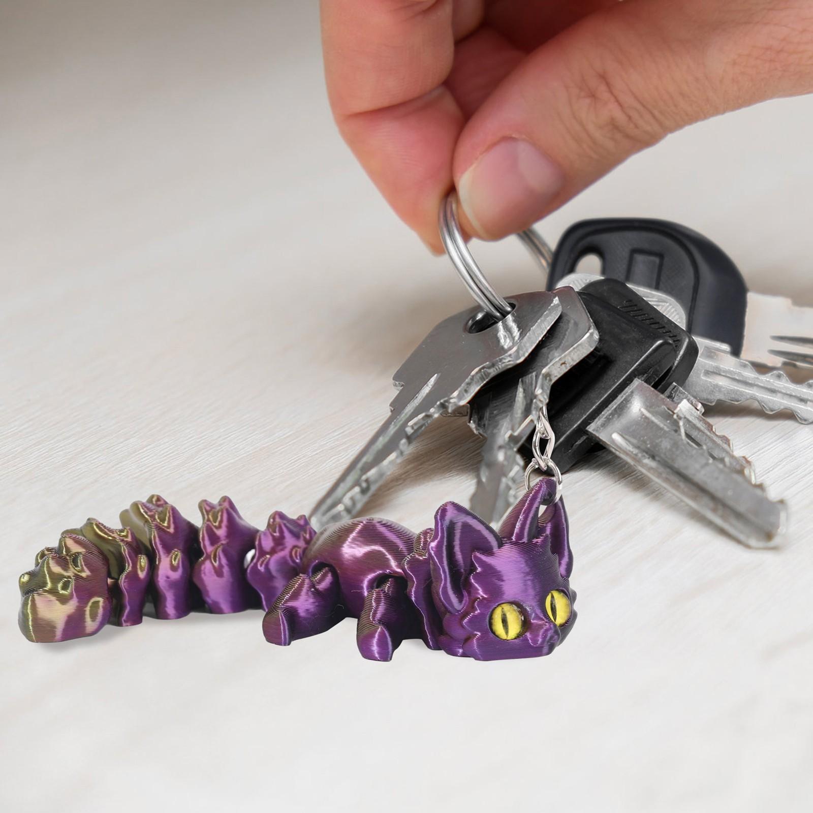 

Подвеска-брелок с подвижным хвостом, напечатанная на 3D-принтере, креативные украшения, подвесное украшение, украшения One Size фиолетовый