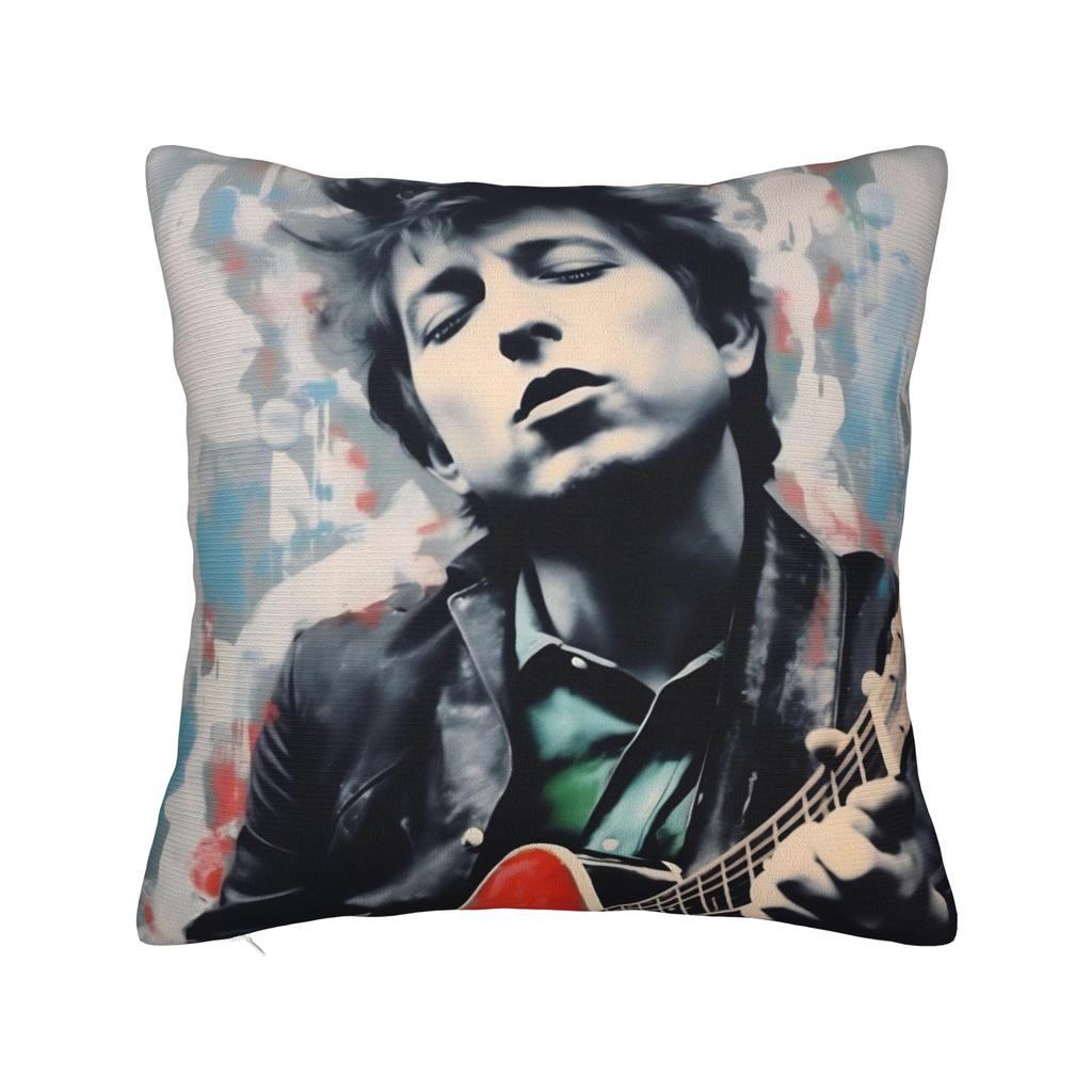 Decorative Pillow Cover Bob Dylan Singer Merch Seater Pillow Case Cover Zipper Multiple Sizes
