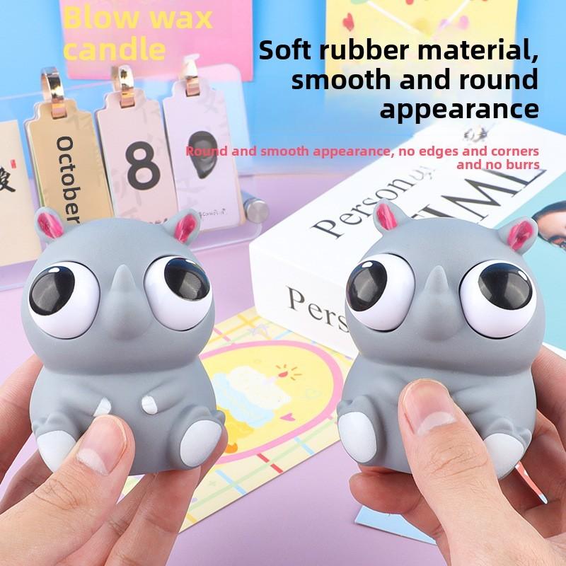 Rhinoceros Creative Rhino Squeeze Toy Pvc Sensory Play Hand Eye Coordination