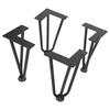 4PCS Wrought Iron Table Leg Simple Hairpin Coffee Legs with Foot Pad Home DIY Projects20cm