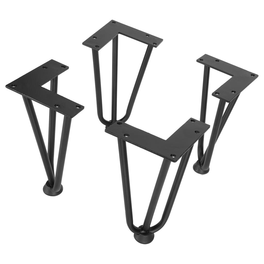 4PCS Wrought Iron Table Leg Simple Hairpin Coffee Legs with Foot Pad Home DIY Projects20cm