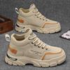 Martin Boots Men's Shoes Autumn New Breathable High-top Tooling Shoes Men's Versatile Platform Casual Short Boots Trendy Shoes