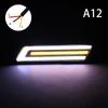 1 Pair Flexible Waterproof Daytime Running Light Reversing Light LED Car DRL COB Turn Signal Lamps