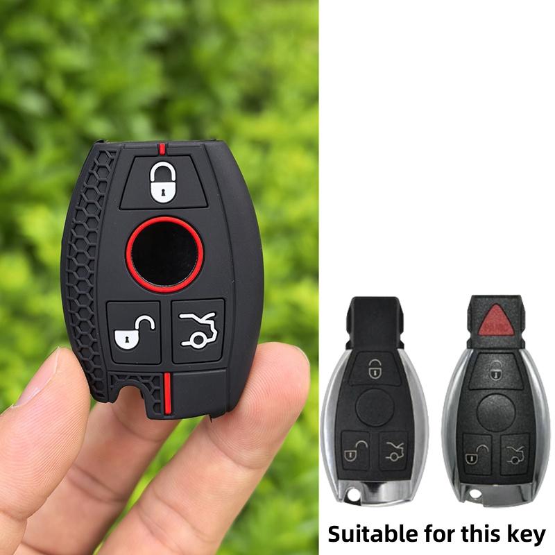 

Silicone Car Samrt Key Fob Case Cover For Mercedes Benz A B C E S G Class W204 W205 W212 W213 W176 W177 GLC CLA AMG Accessories чёрный