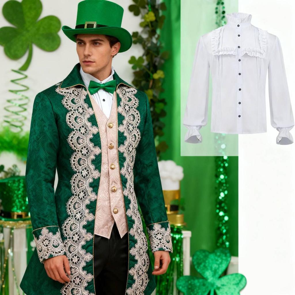 Men's Steampunk Gothic Victorian Lace Long Frock Coat (2024 Update)