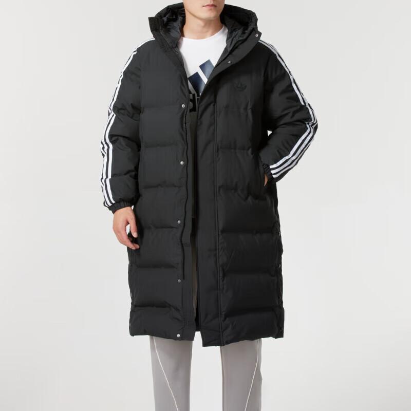 adidas Originals Cálido Cortavientos Cremallera Manga Larga Chaqueta Plumífero Hombre Chaqueta Negro JD3749