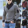 Fashion Color Block Warm Casual Neck Scarf For Men Winter Daily Wear