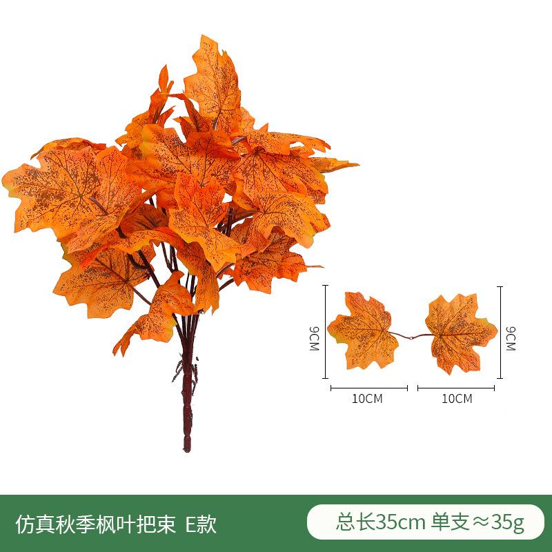Artificial Fall Maple Leaf Branch Autumn Floral Bouquets for Home Garden Harvest Thanksgiving Party Halloween Table Decoration