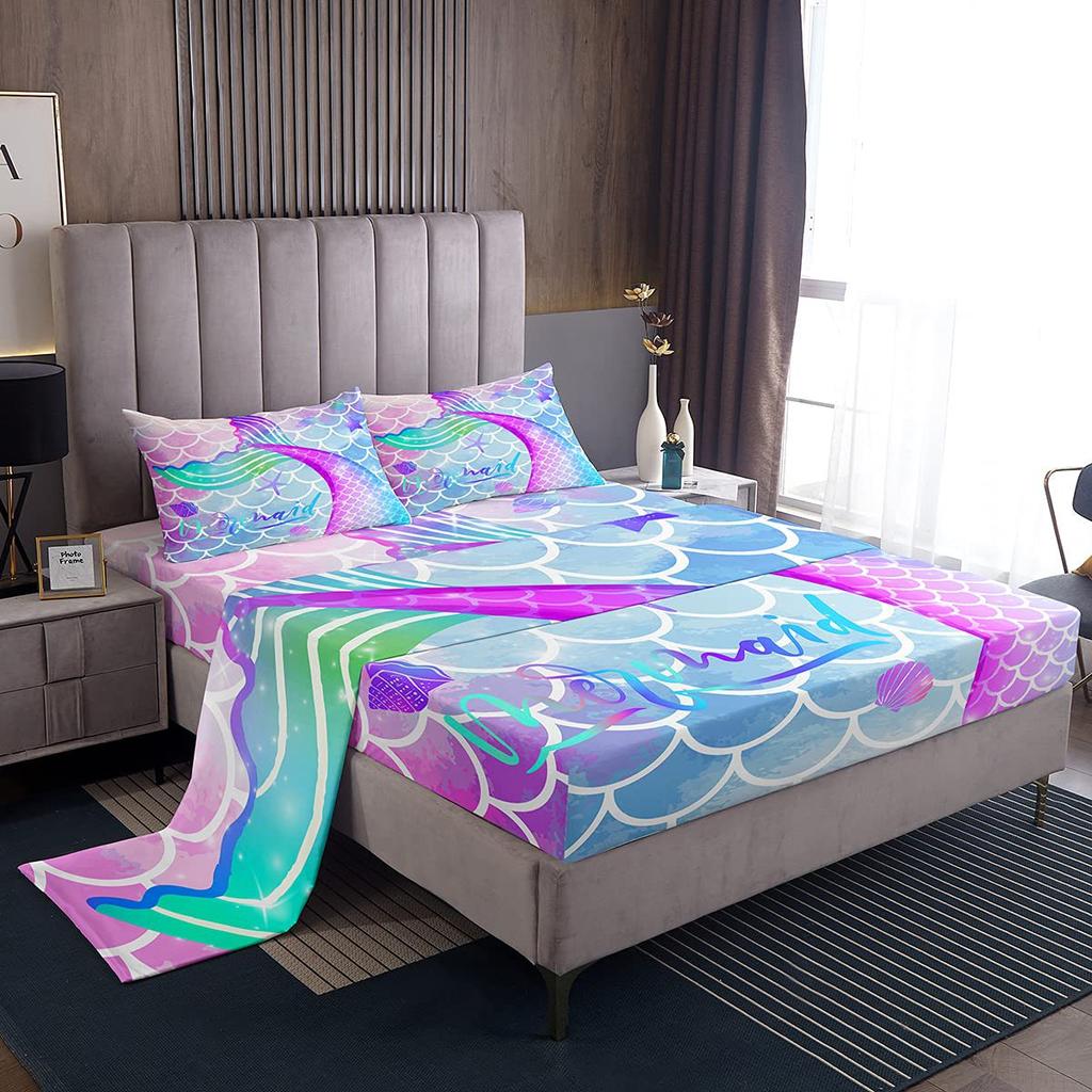 Sports Baseball Pattern Sheet Four-piece Bedding Set Bedroom Room Dormitory Bedding Decoration