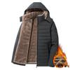 Windproof and Fleece Men's Jacket Thick Cold Proof Jacket Hooded Velvet Parkas Men's Winter Cotton Clothing