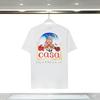 280g Double Yarn Cotton T-Shirt Couples Casablanca Castle Print Short Sleeve Round Neck Loose Fit