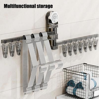 Clothes Hanger Durable Sock Hangers Wall Mounted Sock Drying Rack with 28 Clips for Laundry Organization Space Saving for Quick