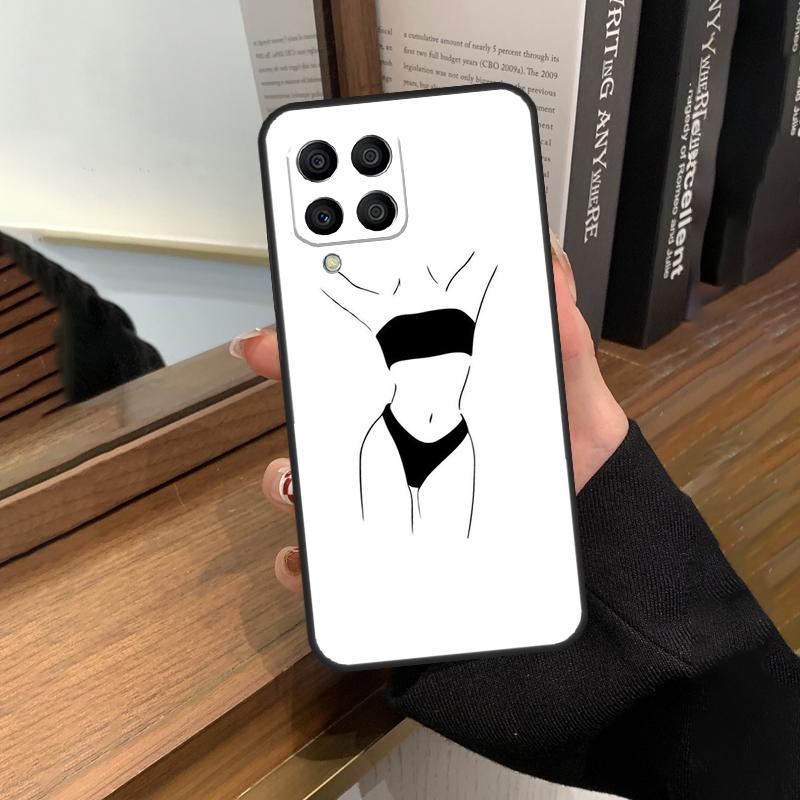 Woman Body Line Art Case For Samsung Galaxy M56 M16 M36 M33 M53 M13 M12 M32 M52 M20 M15 M55 M31 M14 M35 M34 M54