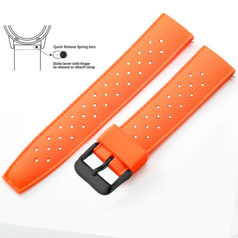 Tropical Silicone Watch Band Quick Release Watch Band 18mm 20mm 22mm Rubber Tropic Smart Watch Strap Waterpfroof Muti-Color