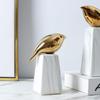 Nordic Luxury Golden Bird Ceramic Ornaments Home Decoration Living Room Modern Animal Sculpture Desktop Ornaments Unique Gift