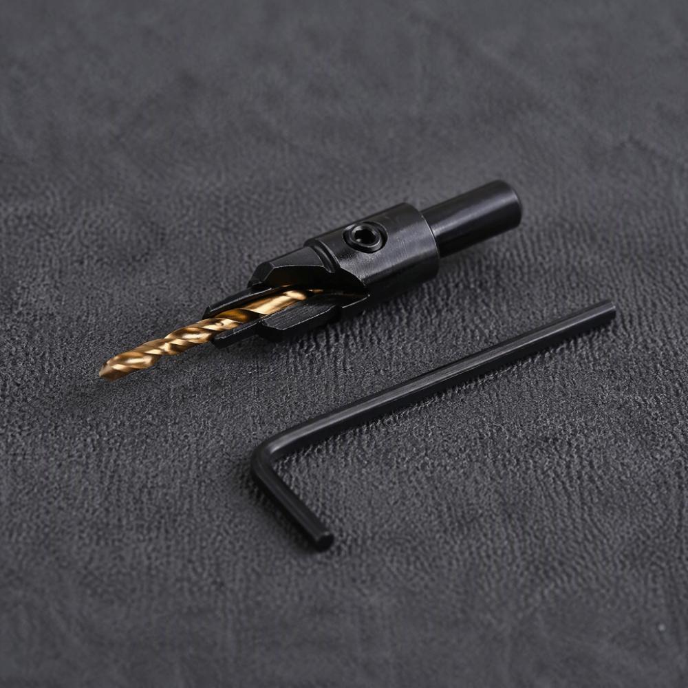 6PCS HSS Steel 4241 Counterbore Drill Bit Kit Woodworking Drill Bit Set  Woodworking Use