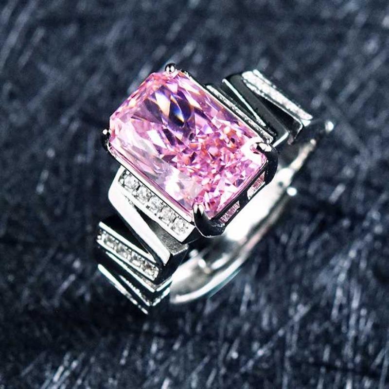 

SACE GEMS классическое кольцо из медного сплава с цирконом женские ювелирные изделия свадебный подарок для вечеринки Open розовый