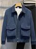 Autumn Korean Trendy Men's Corduroy Jacket - Solid Color, Warm, Cool Zipper Design