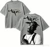 Tupac Shakur für Fan-Geschenk T-Shirt Herren Damen Harajuku Oversized Unisex Kurzarm Streetwear Hohe Qualität Klassisch Weich Y2k Ins