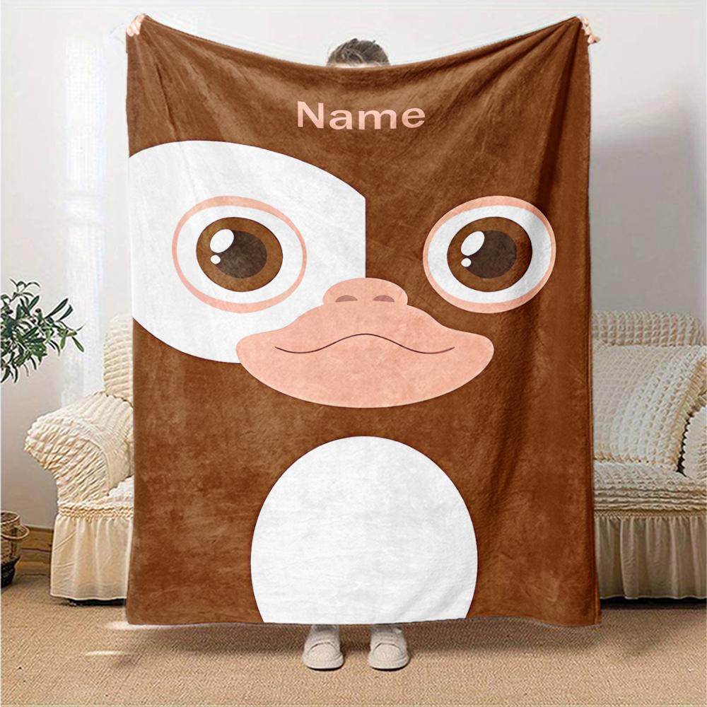 Custom Name Gremlins Theme Printed Blanket - Perfect for Couch, Bed, Travel & Outdoor Use | Machine Washable, Cozy & Durable.