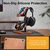 Supporto in Legno Massiccio per Controller e Cuffie, Rack Organizzatore Doppio per Controller, Adatto a , Gamepad, Supporto per Cuffie per Figlio, Marito, Fidanzato