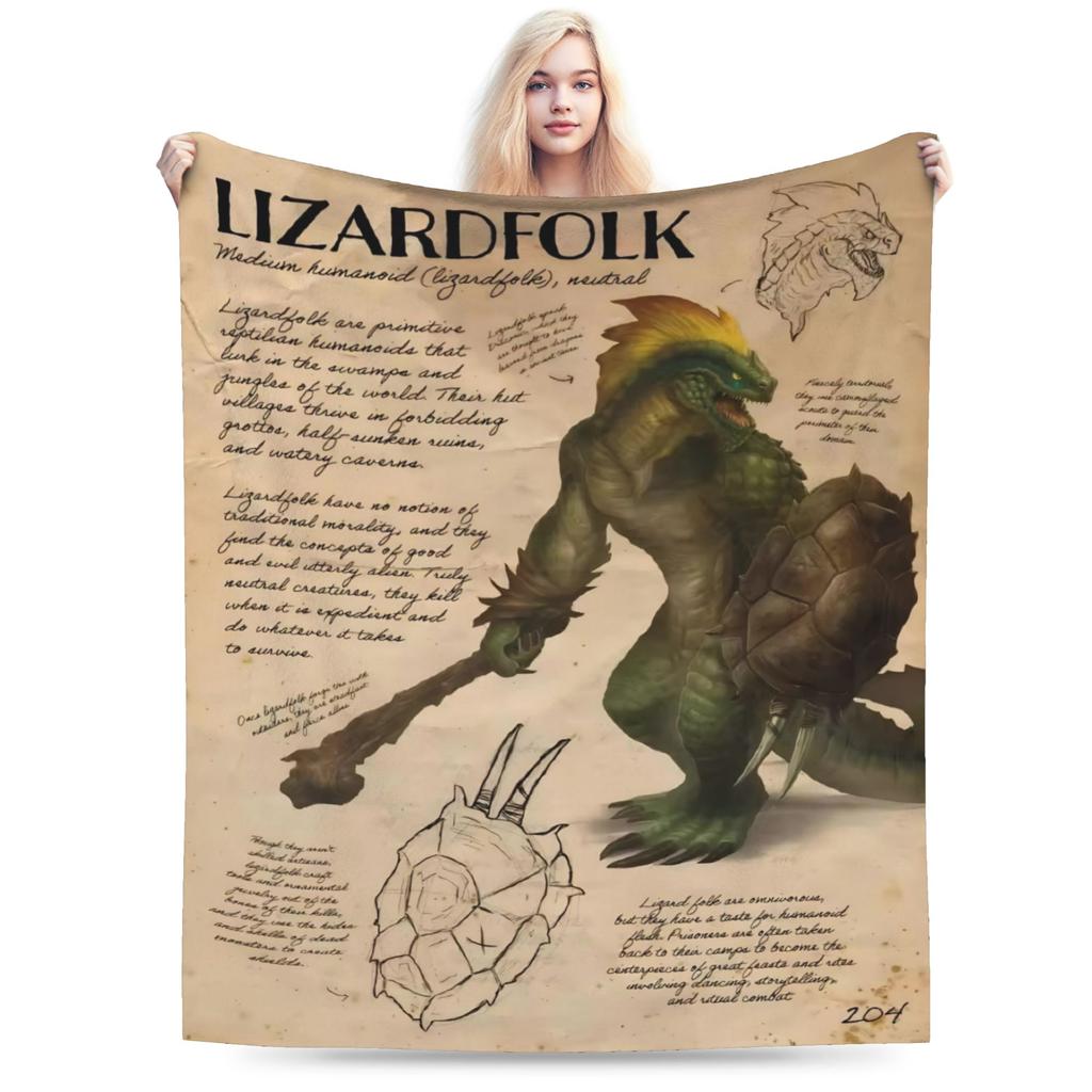 DND Flannel Throw Blanket Role-Playing Game Blankets for Bedding Outdoor Super Warm Bedroom Quilt
