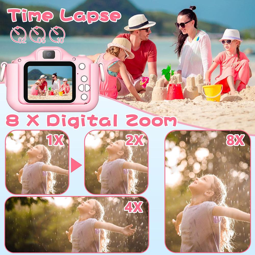 Children Camera Playthings Cute Horse Unicorn 32MP1080P HD Digital Camera ideal for Baby Toddler Kid Christmas Birthday Festival Kids Gift Idea