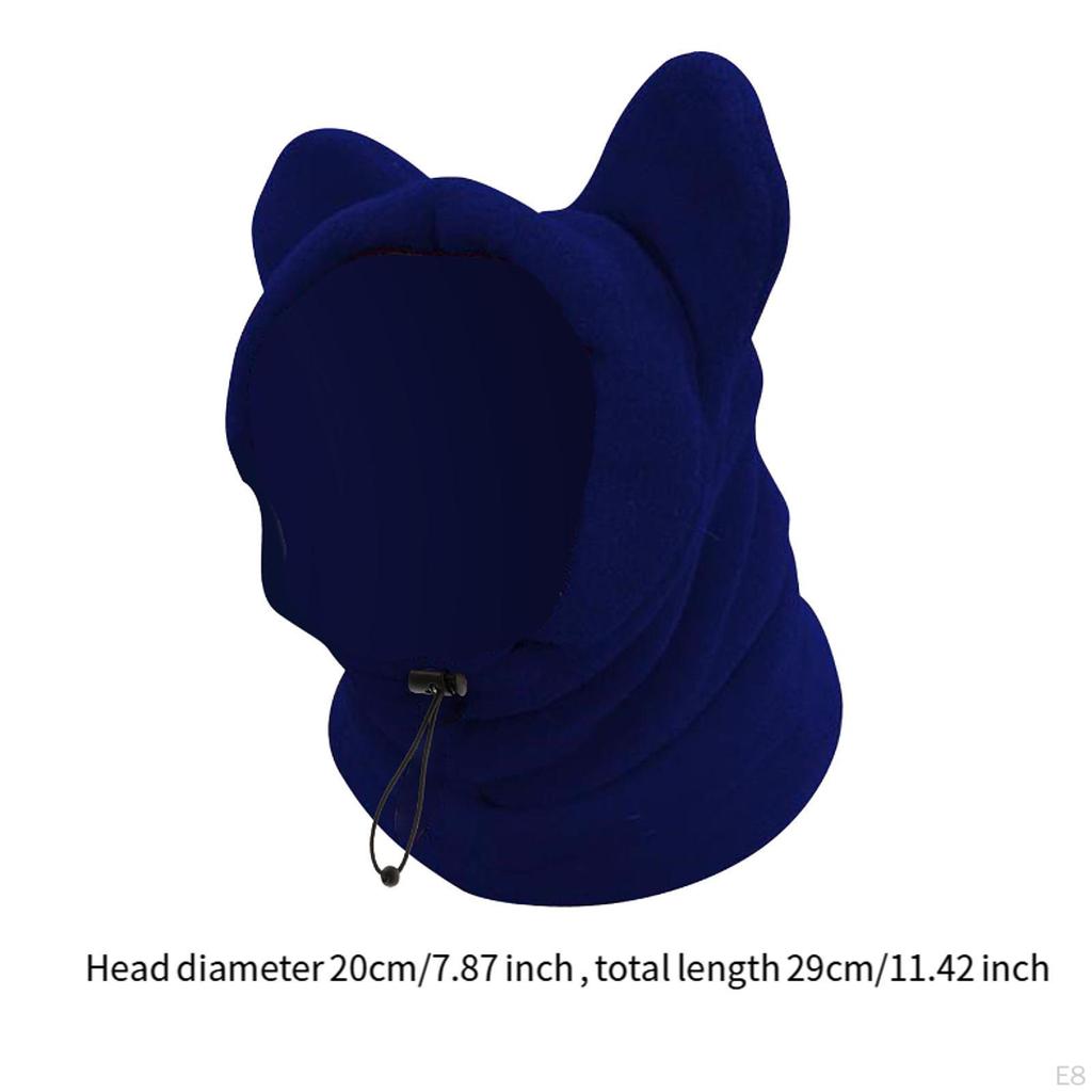 Hundeohrenschütze Mütze, Warme Hoodie Kopfbedeckung Weiche Wickel Winddicht Leise Abdeckung Fleece für