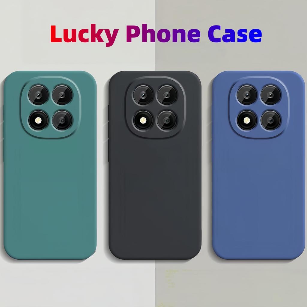 Noble Fashion Solid Colour Shockproof Protective Liquid Silicone Case For Redmi Note 14 Pro Plus 5G/4G