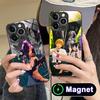 Anime Chainsaw Glass MagSafe Mobile Phone Case for iPhone 17 16 15 14 13 12 11 Air Pro Max Plus Mini Colorful Cover